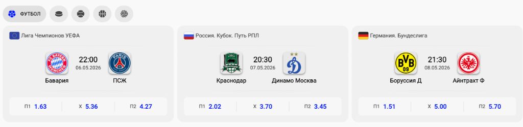 Линия ставок Bet-M: футбол, хоккей, баскетбол с коэффициентами и временем матчей